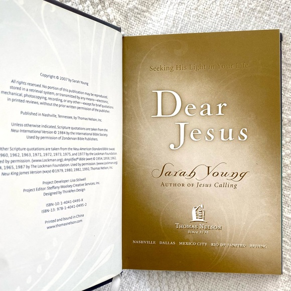 Set of 3 by Sarah Young - Jesus Calling + Dear Jesus + Jesus Always Workbook - Picture 4 of 17